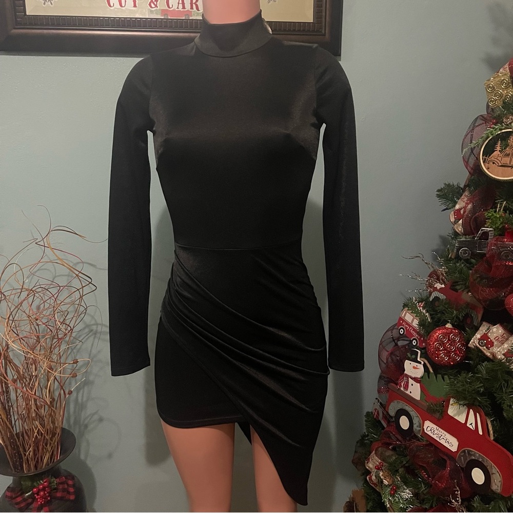 Jennifer Collection Black Mini Dress